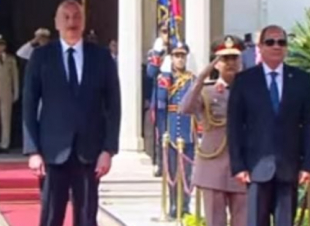 الرئيس السيسي يستقبل رئيس أذربيجان في قصر الاتحادية 